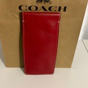 Coach red eye glass case
